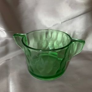 Vintage Green Depression Glass Dish